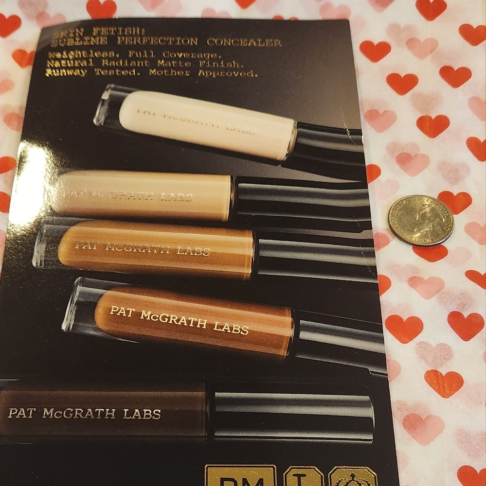 Sublime perfection concealer foil sample card